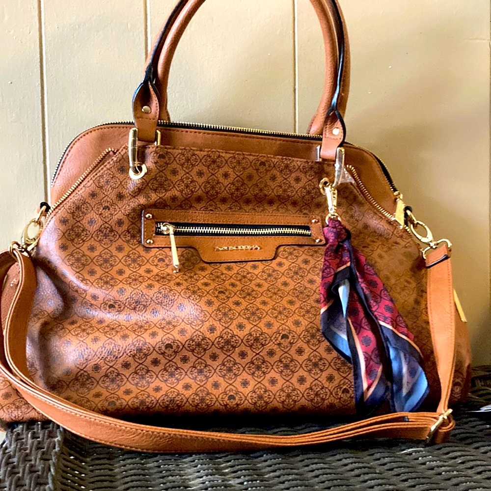 Logo Printed Dome Satchel